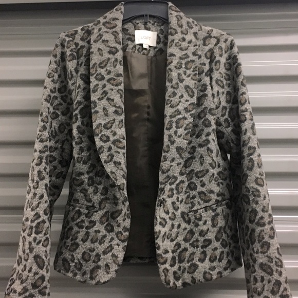 Loft leopard print jacket. - Picture 1 of 6